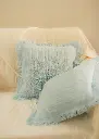 Blue Fringe cushion cover