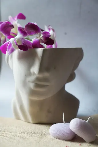 half face vase